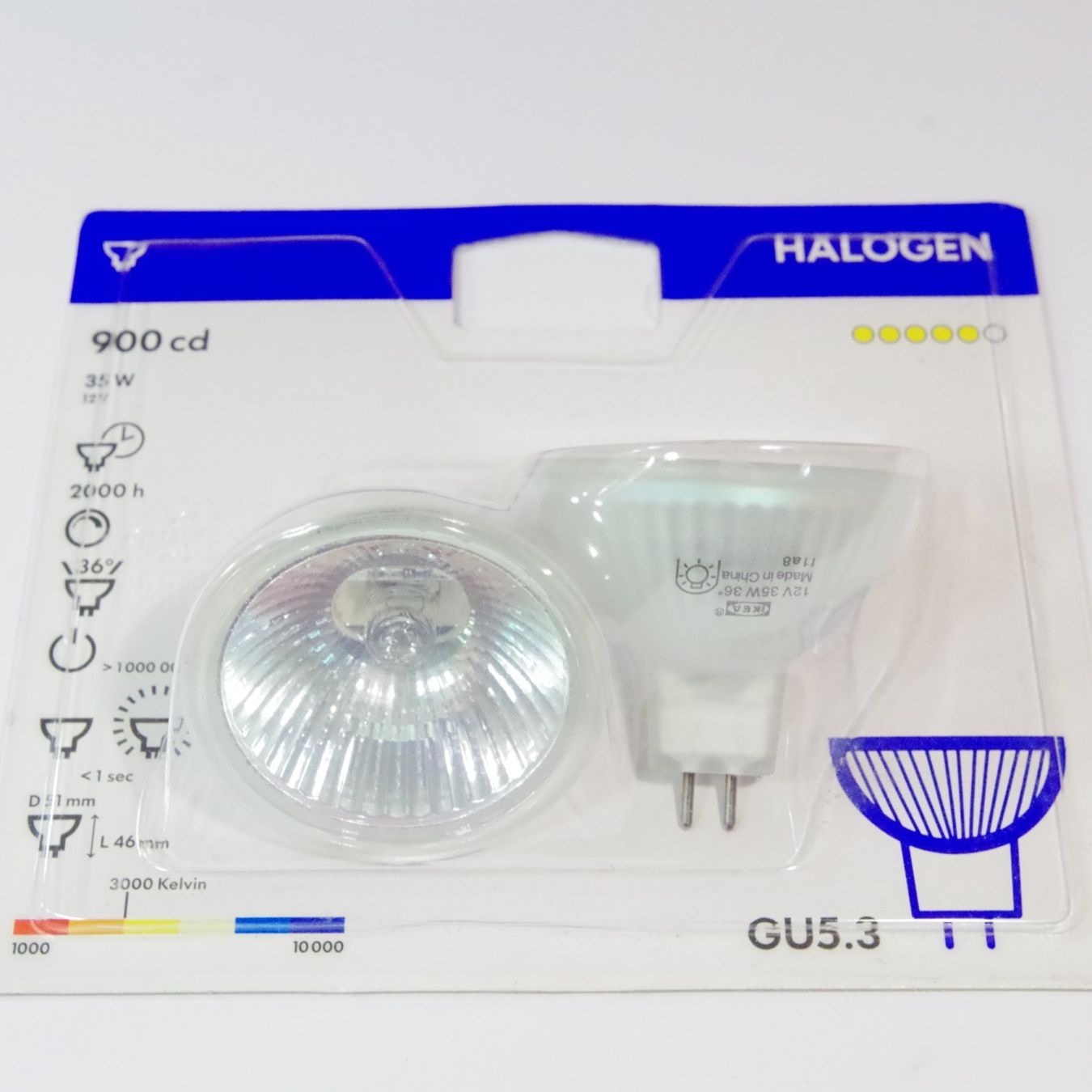 Lampade: Halogen GU5.3 35W 50mm zwei Stück – Nuovo e nell'imballaggio originale da Erlinsbach venduto da Yanny