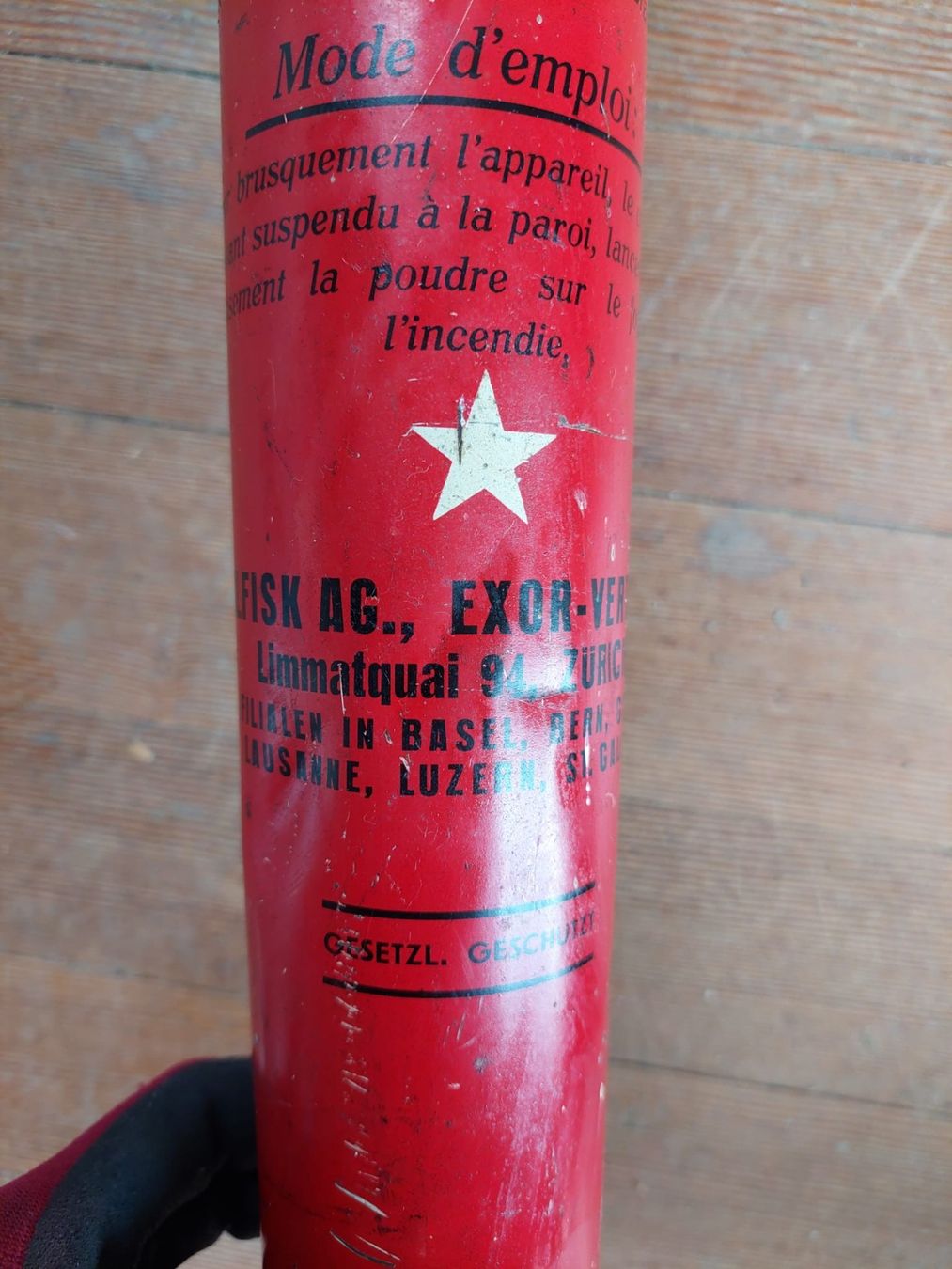 Feuerlöscher: EXOR Feuerlöscher antik vintage – Gebraucht aus Zürich von MrsWollishofen 2