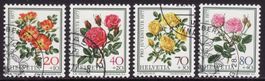 Pro Juventute Satz SBK-Nr. 261-264 (Rosen 1977) gestempelt