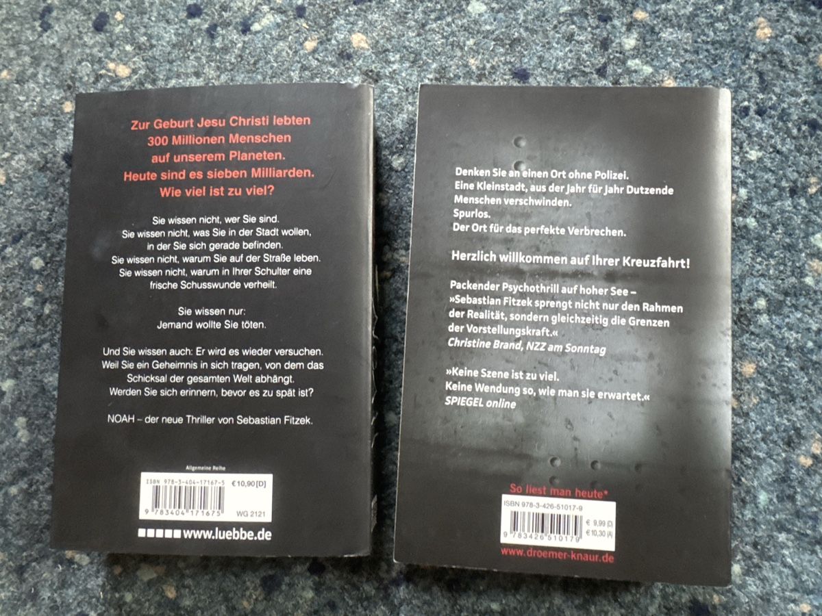 Libri: 2x Sebastian Fitzek Thriller – Usato da Cham venduto da matap1 1