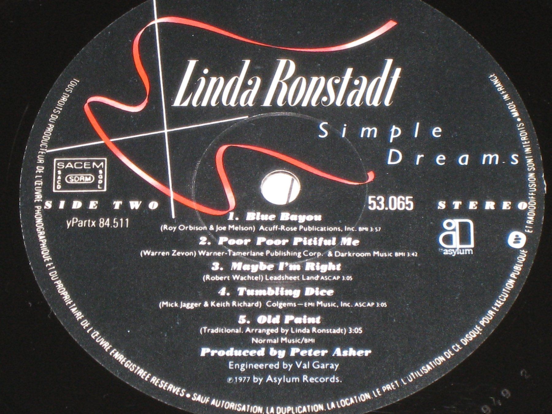 Dischi in vinile: LP - LINDA RONSTADT - SIMPLE DREAMS – Usato da Steckborn venduto da Quo7 3