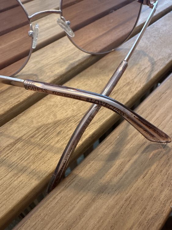Guess Occhiali & Lenti: Guess Sonnenbrille, runde Glaeser, goldig-braun, neuwertig! – Nuovo (secondo la descrizione) da Luzern venduto da val_z5jn 2