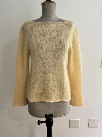 Handgestrickter feiner Mohair/Seide Pullover NEU
