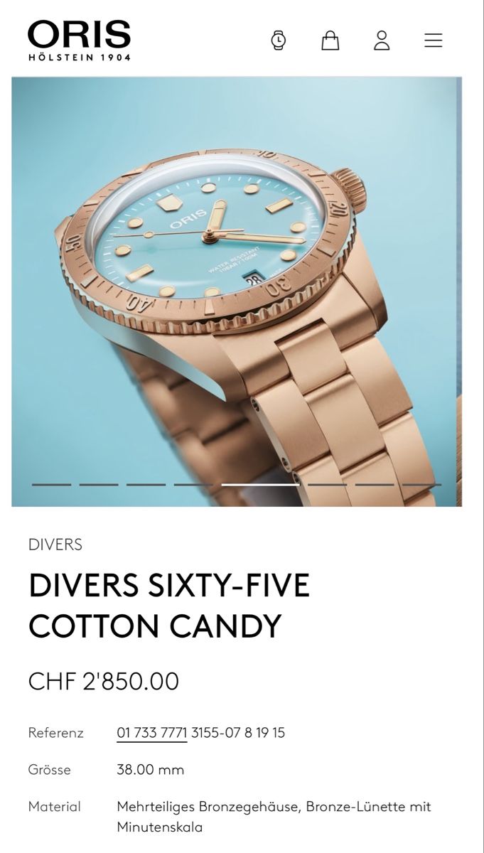 Oris Orologi: Oris Divers Cotton Candy Fullset Garantie✅ – Usato da Frenkendorf venduto da RAJN 9