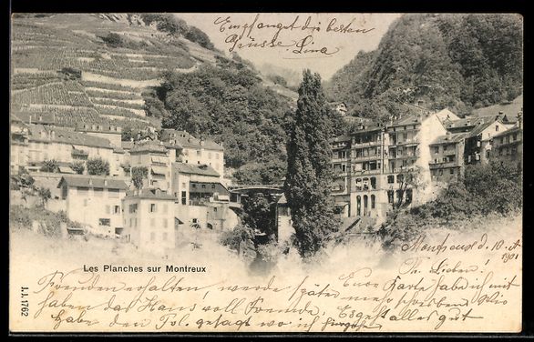 Cartoline postali: AK Montreux, Les Planches – Usato da Berlin venduto da bartko-reher