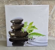 Bild Zen Steine mit Blatt 
