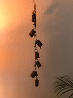 Vintage Windspiel mit Glocken & Perlen aus Indien Deko