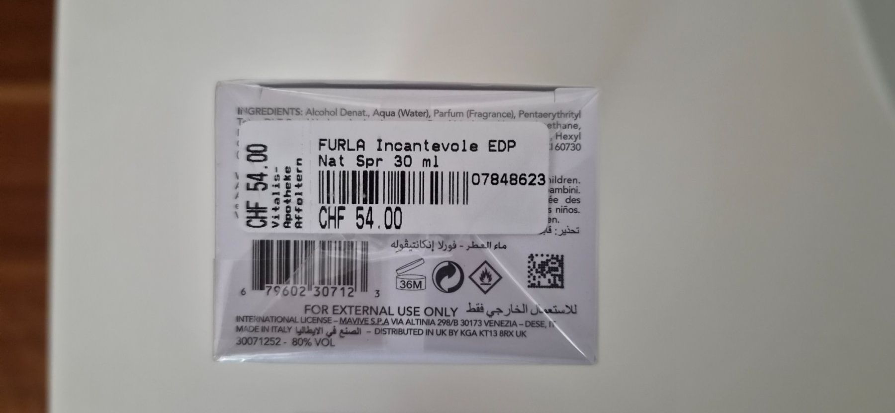 Furla Parfum & Eau de Toilette: Furla Incantevole Eau de Parfum – Neu und originalverpackt aus Hausen am Albis von Dorinan 1