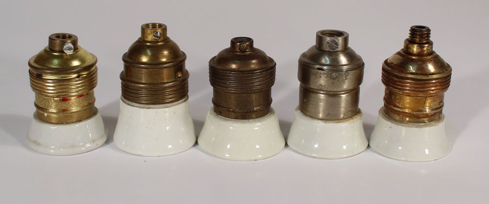 YUSHIWA 6 Stück E27 Lapenfassung Retro Bakelit Lapensockel Schwarz