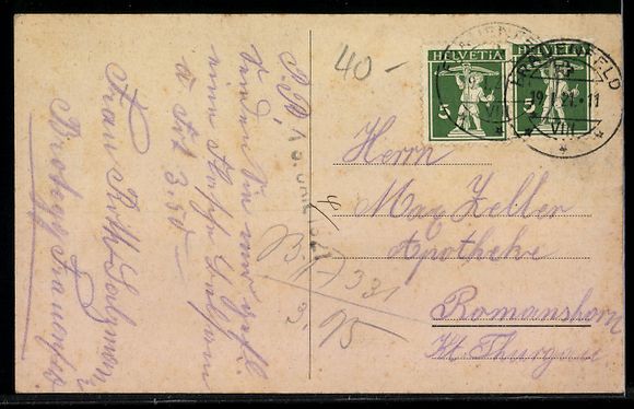 Cartoline postali: AK Herdern, Kolonie, Löwen, Kirche – Usato da Berlin venduto da bartko-reher 1