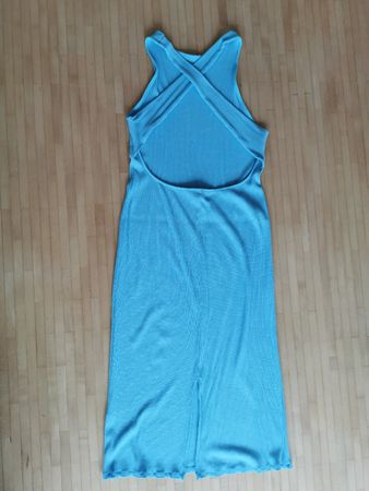 H&M Rückenfreies Kleid Türkis Blau Gr. L