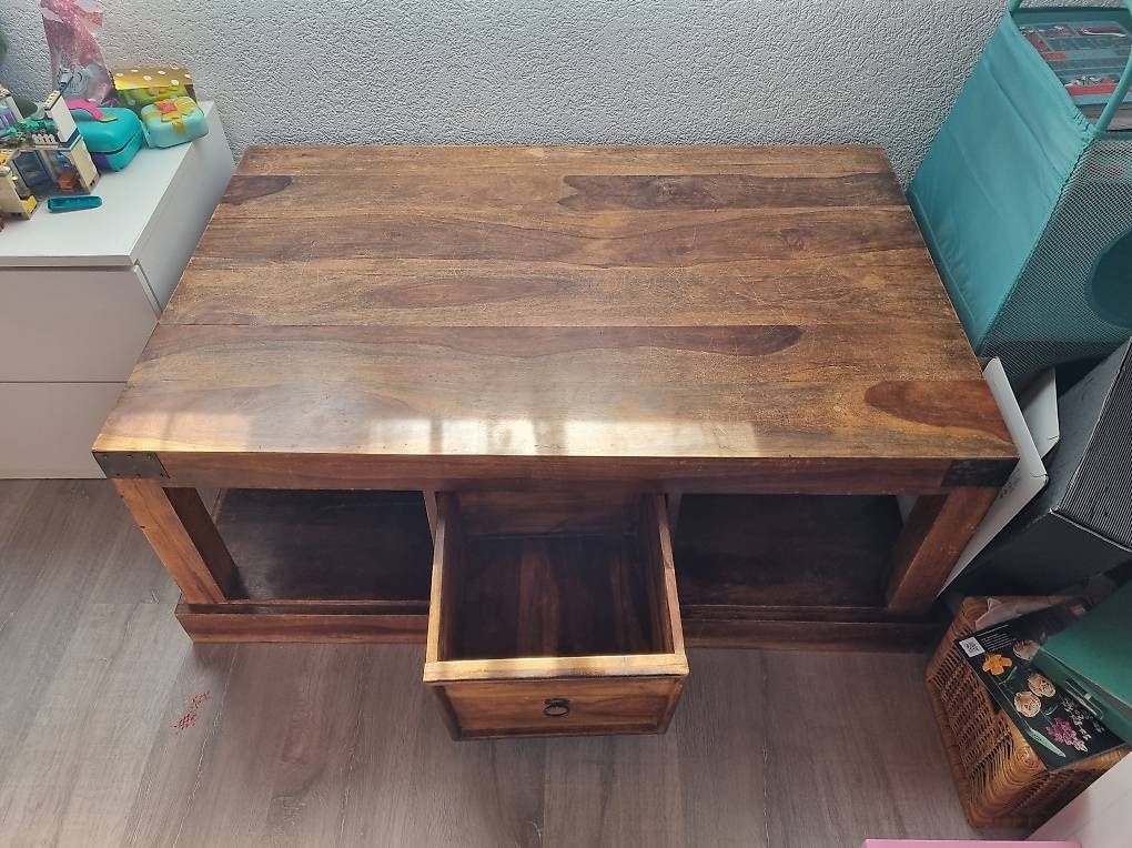 Tische: Table basse en bois massive avec 2 bacs – Gebraucht aus Charrat von ms6_ff2y 2