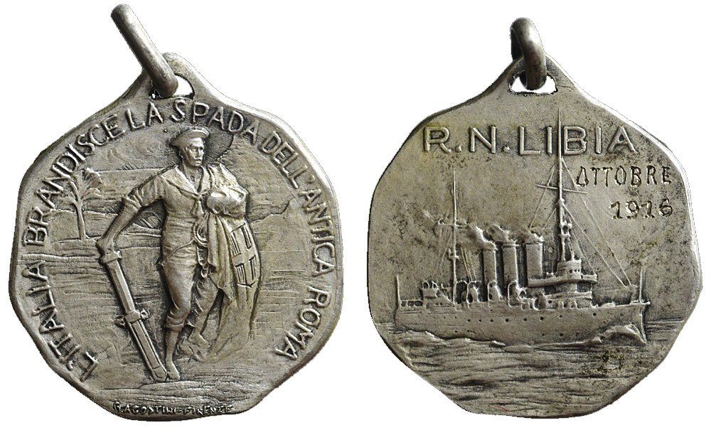 Medaillen: Medaille o.j. (1916) Royal Ship Libya – Gebraucht aus Chiasso von Novamarketing