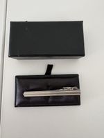 Silver Tie Clip with Black Case