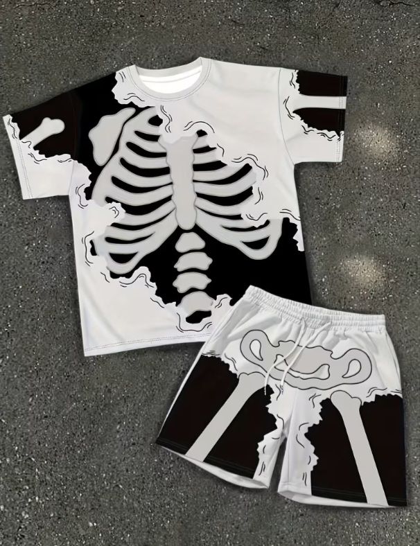 Kleiderpakete: Ensemble T-shirt et short squelette  – Neu und originalverpackt aus courtelary von meh_hgx9