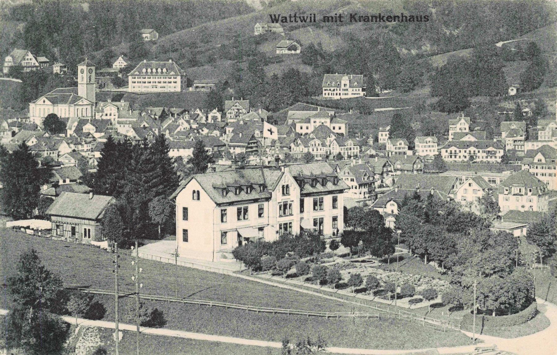 Cartes postales: Wattwil mit Krankenhaus – D'occasion à Biasca par Blenio71