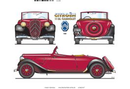 Blechschild-CITROEN 11 BL CABRIOLET