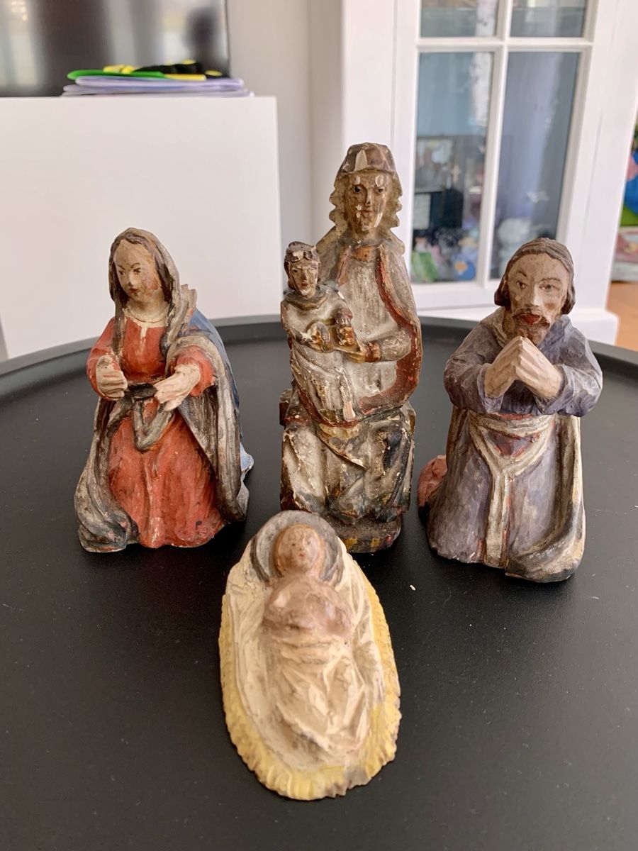 Statuette: Wunderschöne, antike handgeschnitzte Krippenfiguren Set – Usato da Muri AG venduto da cag733