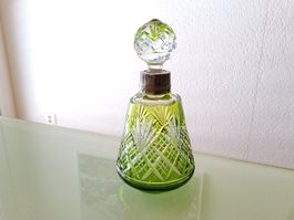 Ancien flacon à parfum en cristal et en argent