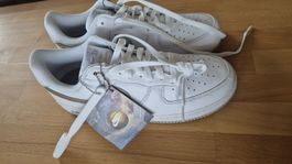 Nike Air Force 1 Low Retro, Weiss/Silber, Gr. 45, Neu!