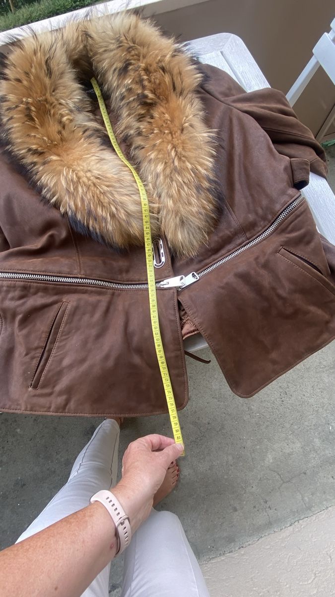 Giacche: Braune Lammlederjacke mit  echtem Fuchspelz – Usato da luzern venduto da bar_5gtr 7