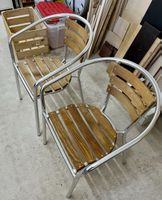 2 Gartenstühle Stühle Aluminium mit Holzlatten guter Zustand