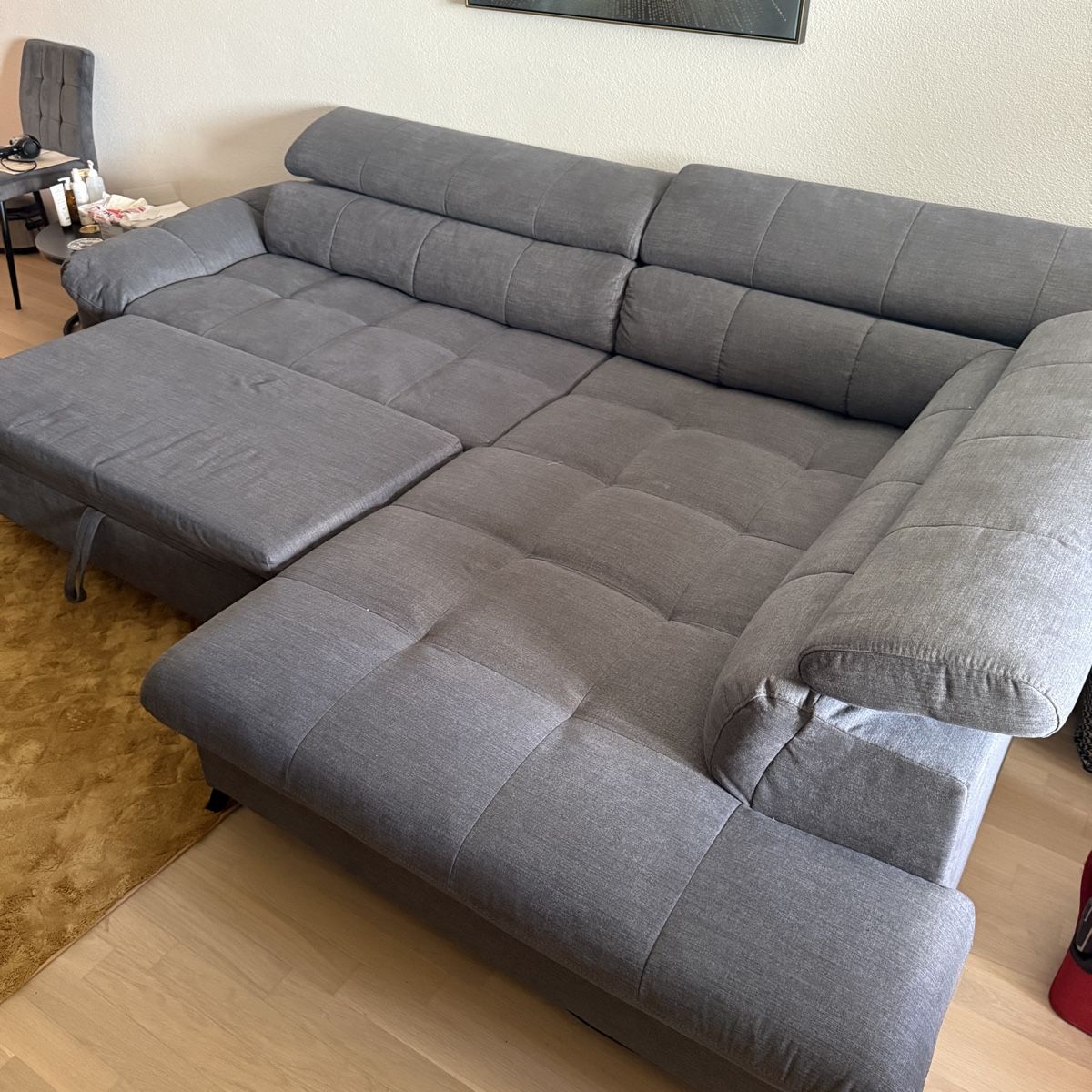 Sofas: Ecksofa grau mit Schlaffunktion und Bettkasten – Gebraucht aus Hunzenschwil von MichaelBanger0 1