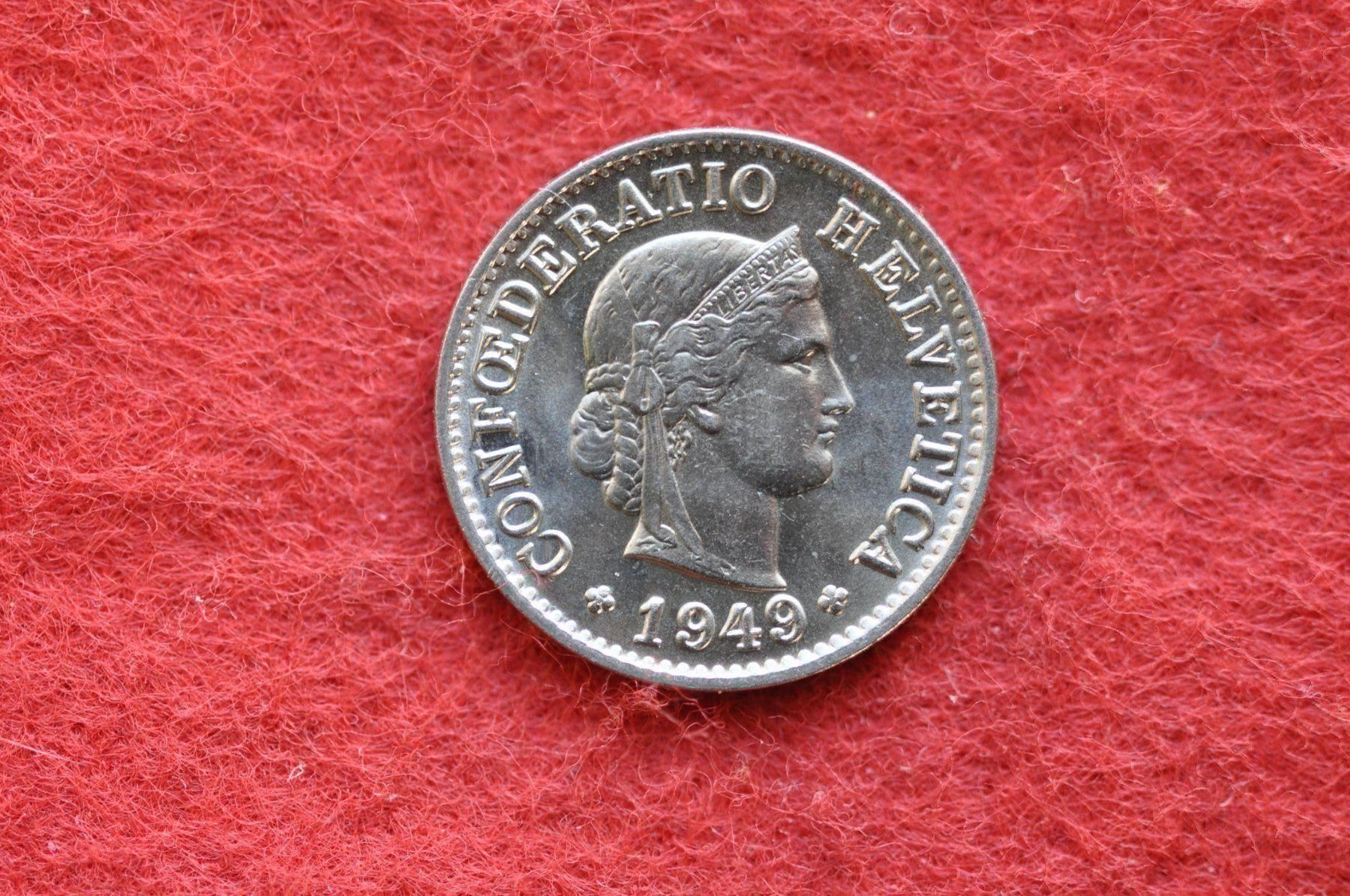 Tutti le monete: 5 rappen 1949 – Usato da Laupen BE venduto da Gufi57