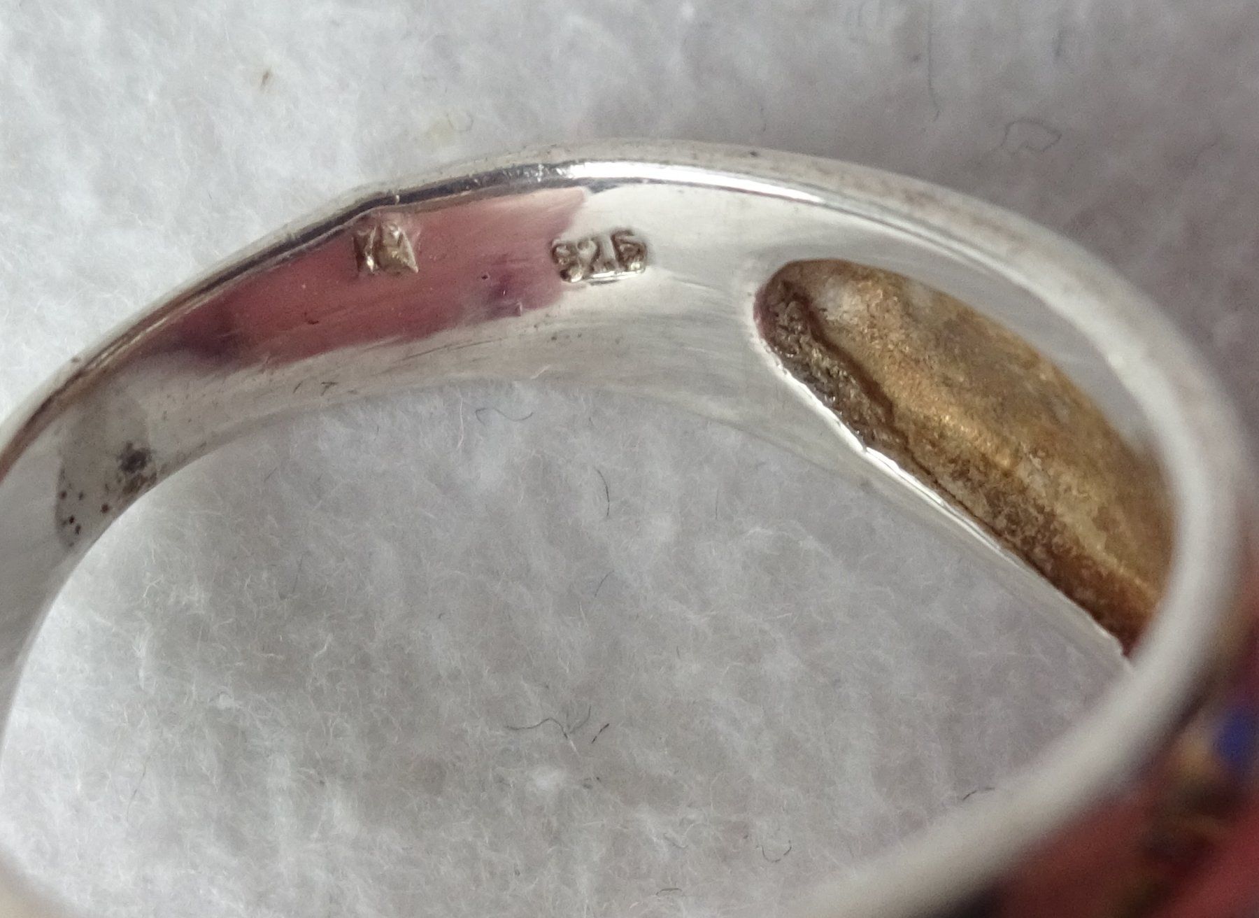 Anelli: Silberring mit schwarzem Stein – Usato da St.Gallen venduto da Paddington11 4
