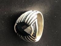 Sterling Silber Ring 925 mit Große Onyx Steine Fantastisch
