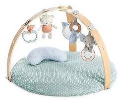 Spielmatte mit Spielbogen aus Holz