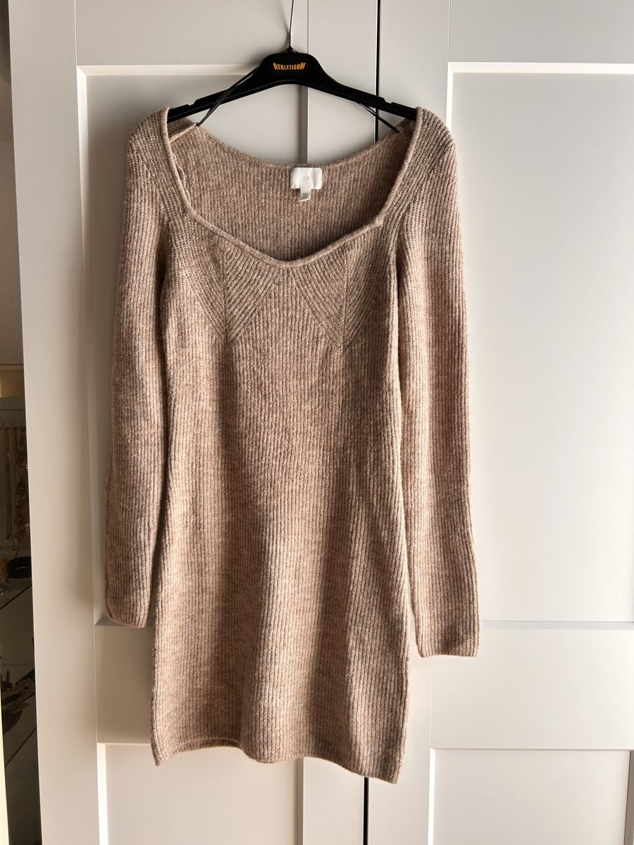 H&M Kleider: H&M Strickkleid Gr. M beige – Neu (gemäss Beschreibung) aus Schaffhausen von Lisalisa00