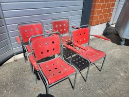 Série de 4 fauteuils vintage Bigla, Sissach, Stella 1960er.