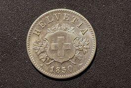 0.20 Schweizer Franken 1850 top