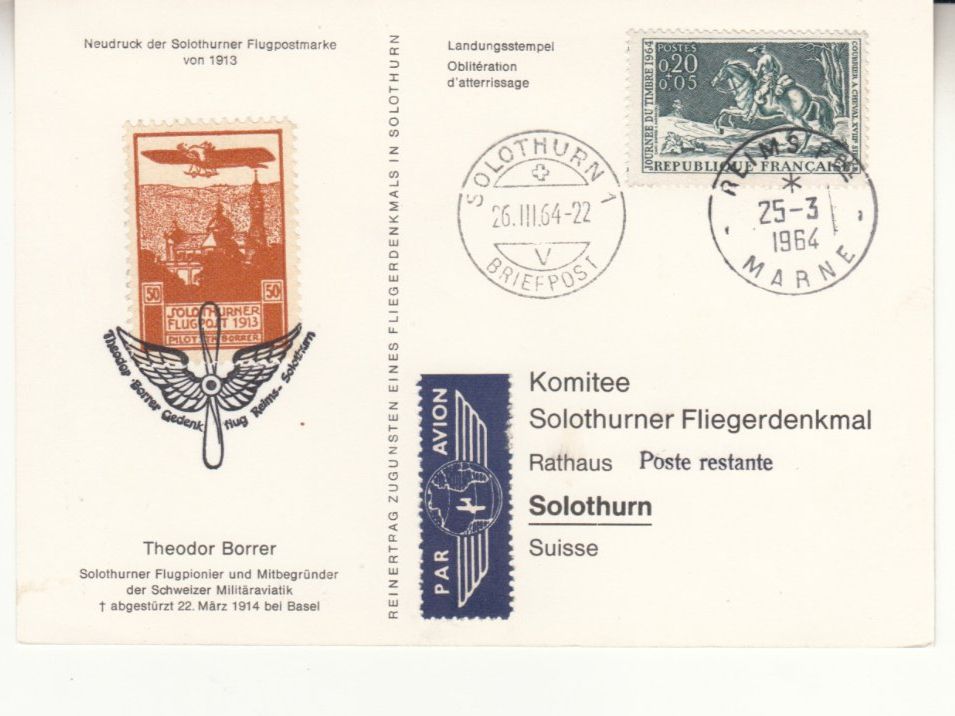 Tutti i francobolli: SLH SF 64.2 a Reims - Solothurn – Usato da Bürglen TG venduto da StampGraf 1