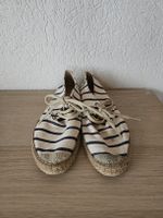 Espadrilles gestreift beige schwarz guter Zustand Gr. 38