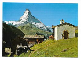 Postkarte, Zermatt, Findelen mit Matterhorn, Nr. 9193