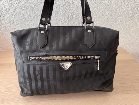 Maison Mollerus - Handtasche MONTANA vinerus canvas - silber