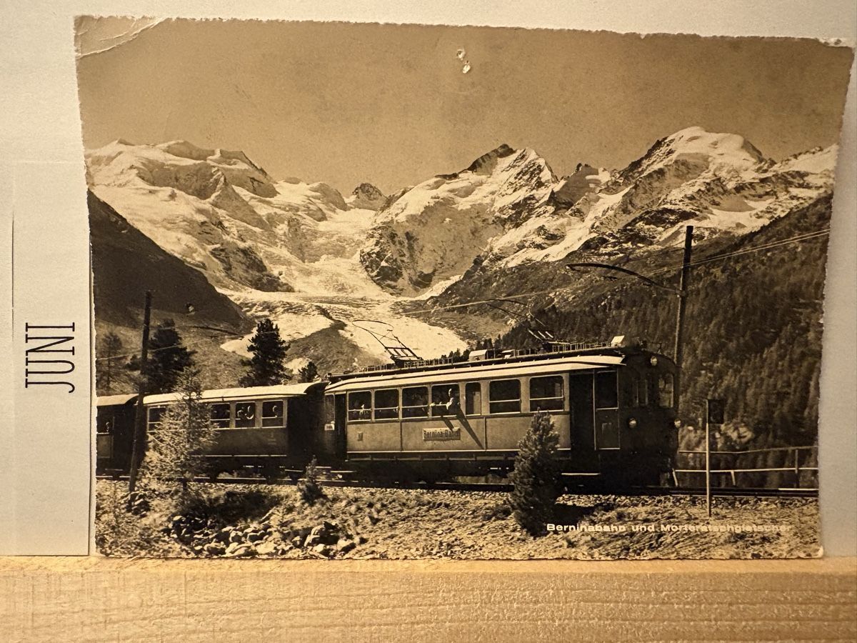 Cartoline postali: AK von Berninabahn / Bergpanorama – Usato da Rümlang venduto da Kartenpost1
