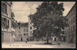 AK Neuveville, Place du Temple, 1908