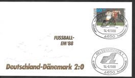 Sonderbrief Fussball EM Deutschland 1988 Deutschland Dänemar