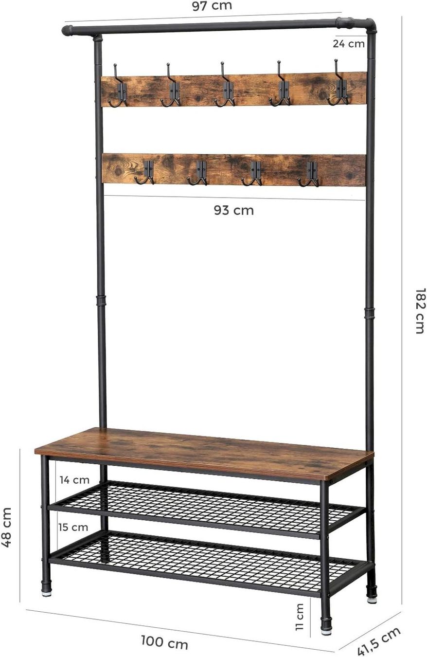 Guardaroba: VASAGLE Garderobenständer 100x41,5x182cm – Nuovo e nell'imballaggio originale da Bottighofen venduto da zaap 3