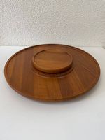 Vintage Mid Century Teak Servierplatte von Nissen Denmark