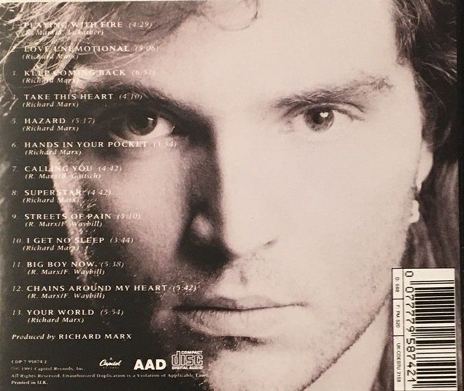 CD: Richard Marx – Rush Street – Usato da Grüningen venduto da azulverde 1