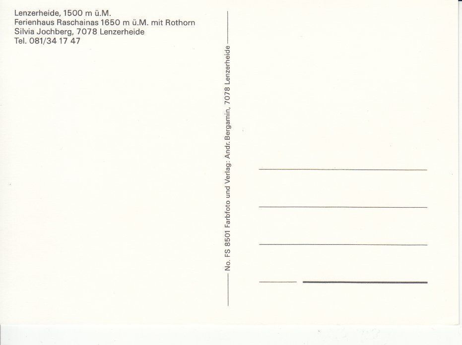 Cartoline postali: Rschainas 2 um 1995 – Usato da Bürglen TG venduto da StampGraf 1