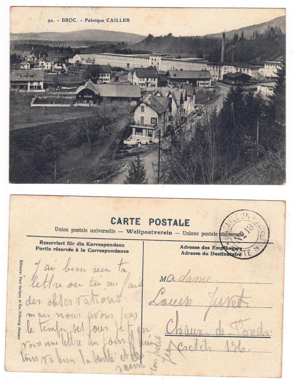 Cartes postales: Broc, fabrique Cailler – D'occasion à La Tour-de-Peilz par amjust