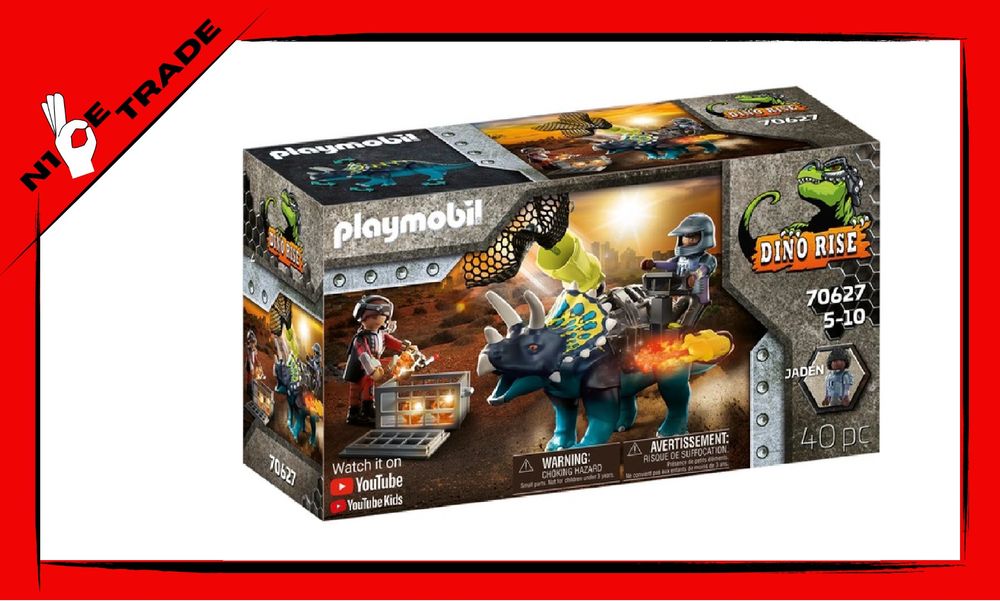 71262 - Playmobil Dino Rise - Tricératops et soldats Playmobil : King Jouet Suisse, Playmobil