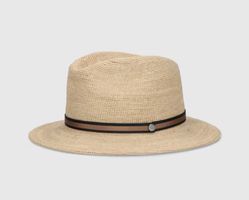 neuwertiger Raffia-Strohhut von Borsalino (59)