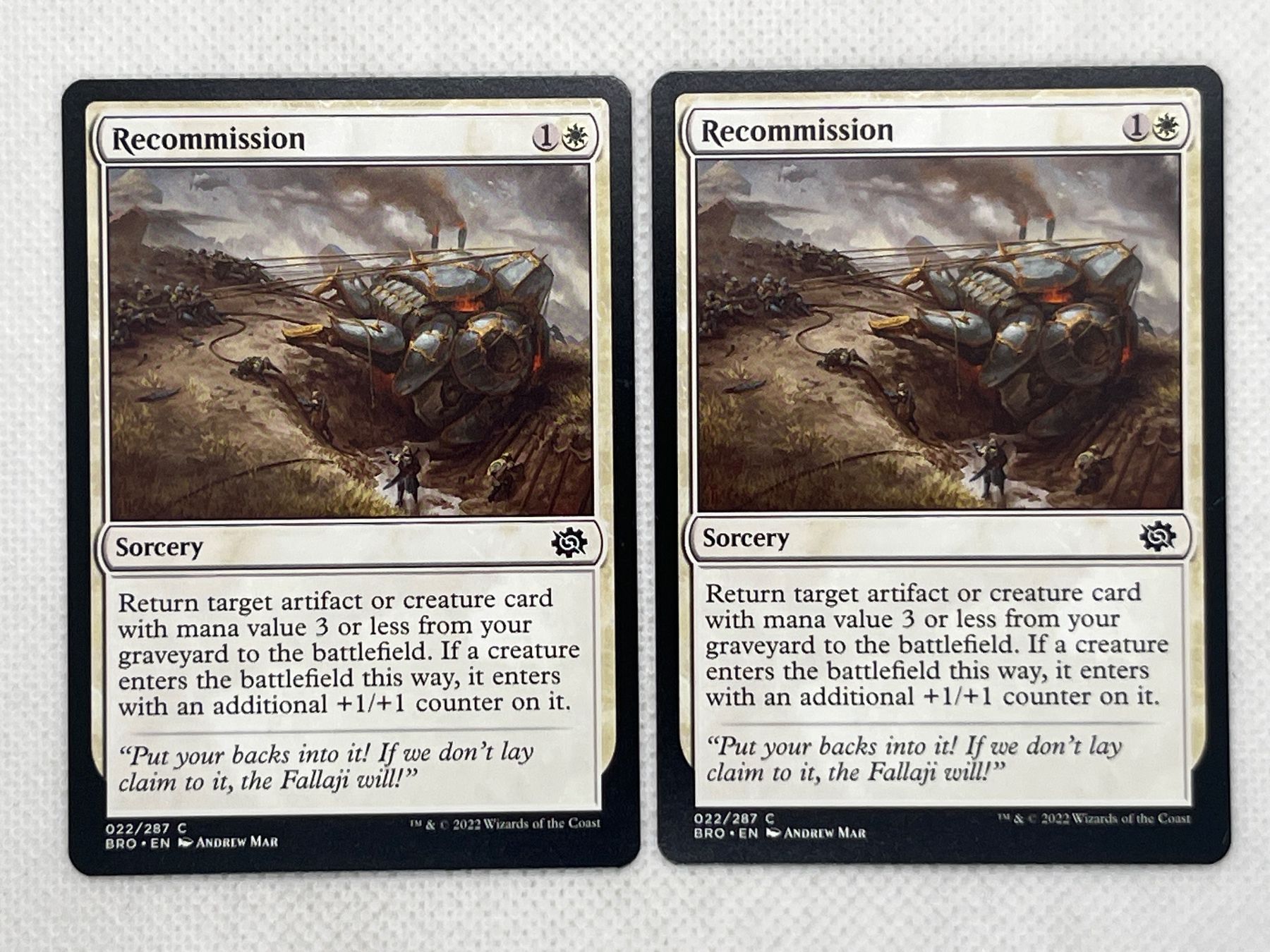 Magic The Gathering Carte collezionabili: Magic The Gathering Recommission 2x – Usato da Hinterkappelen venduto da Kim1992