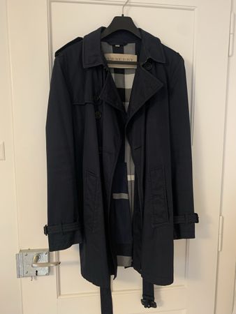 Originaler Burberry Brit Trenchcoat L dunkelblau